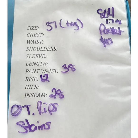 Land's End Mens 37 Soft Green Khaki 100% Cotton Casual/Working Pants - Picture 11 of 11